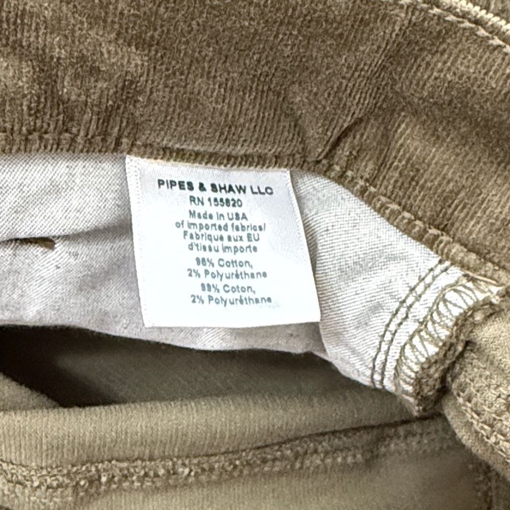 Veronica Beard The Cameron High Rise Bootcut Army Green Corduroy Pants Size 27 - Picture 10 of 12